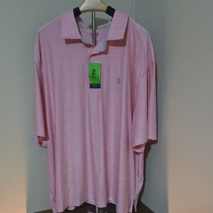 IZOD Golf Swingflex Men's Lightweight Pink Polo Size 3XB